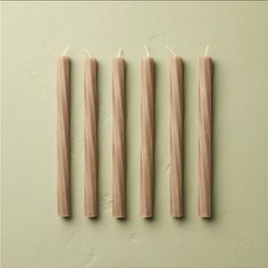 6pk 10" Soft Twist Taper Candles Brown - Hearth & Hand™ with Magnolia